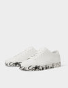 Embroidered white snakers